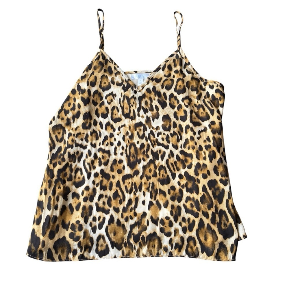 NWT Abound Woman’s XS V-neck Cheetah Print Cami Top With Adjustable Straps - Picture 3 of 8